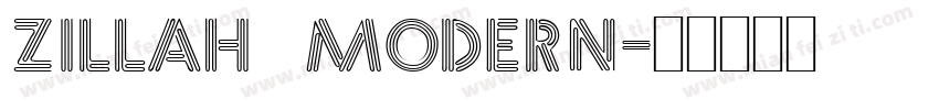 Zillah Modern字体转换